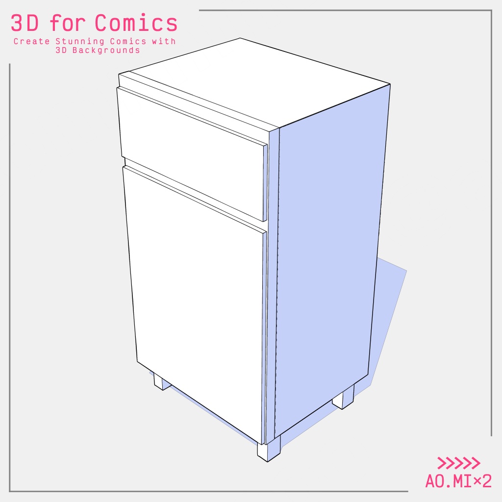 【3D素材/クリスタ用】チェスト