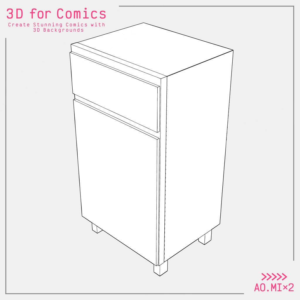 【3D素材/クリスタ用】チェスト