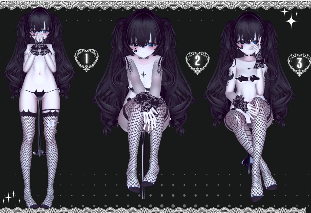 ♡ポーズアニメーション15種類♡