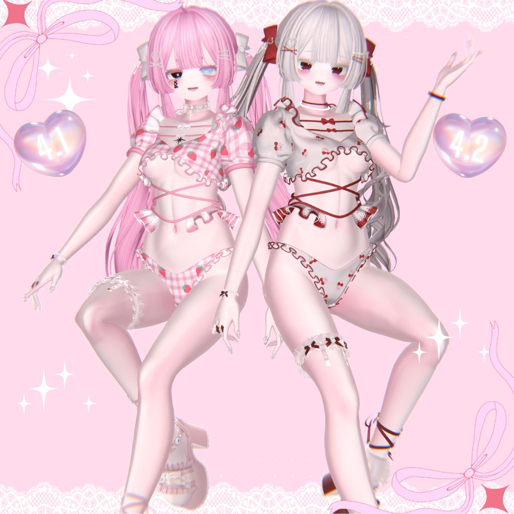 ♡ポーズアニメーション10種類♡「双子」