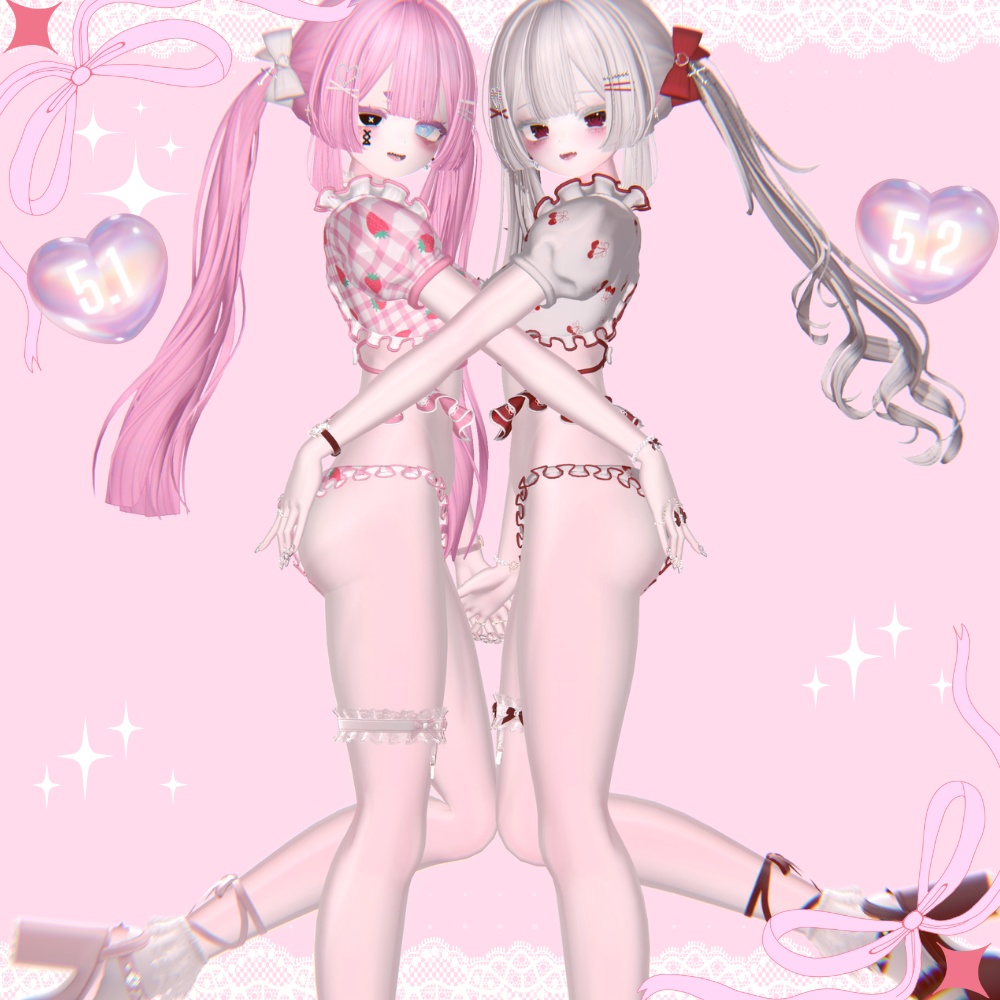 ♡ポーズアニメーション10種類♡「双子」