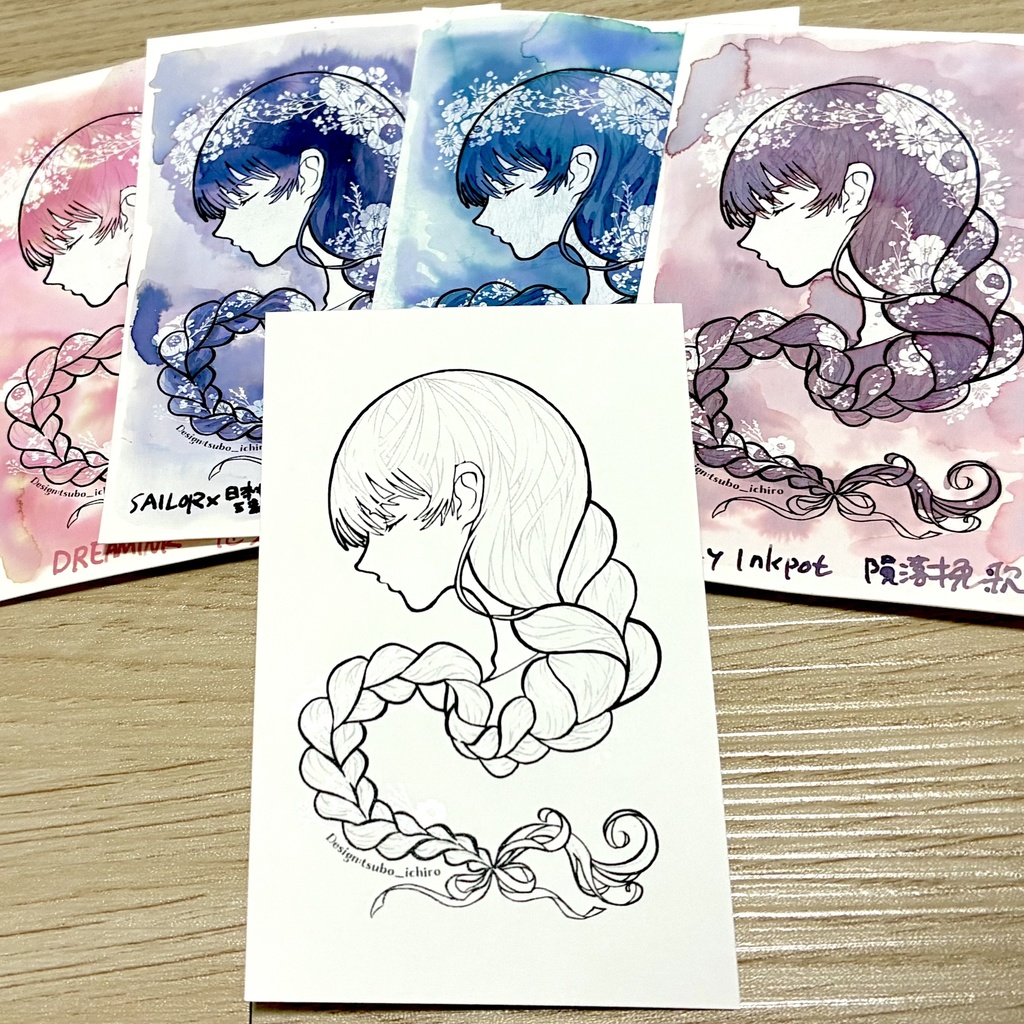 おさげのインクカード