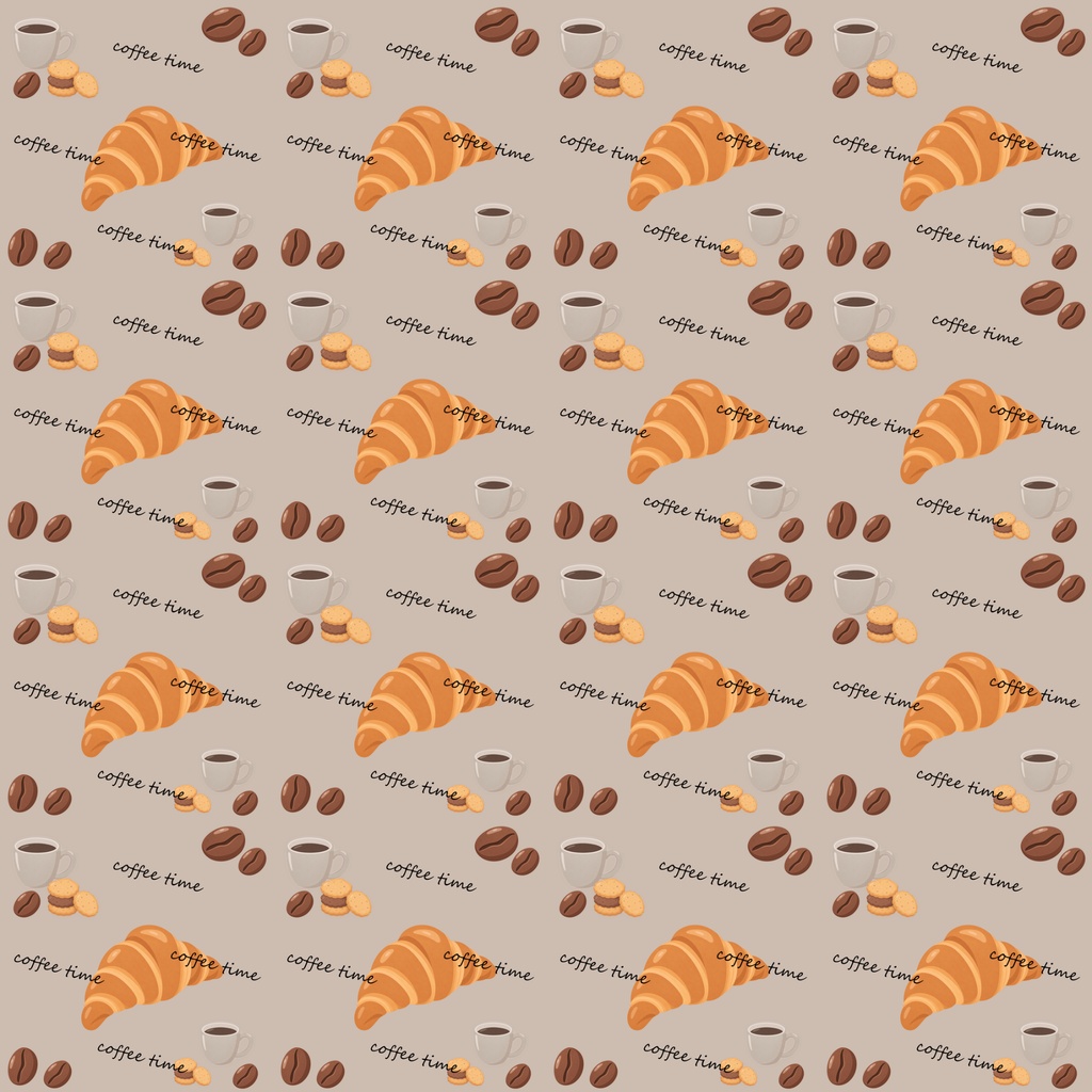 Coffee Time♡大人かわいいカフェ柄デジタルペーパー