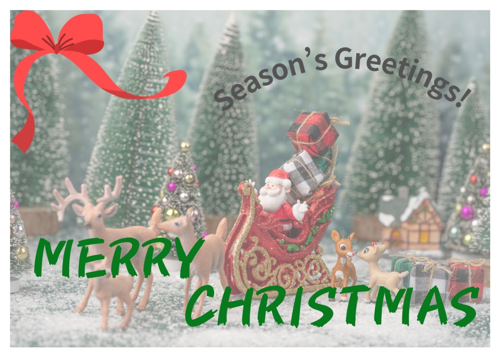 大人かわいい♡クリスマスカード｜Season’s Greetings!｜デジタルカード