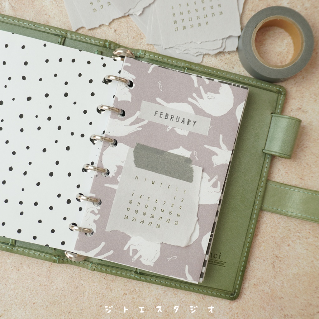 【手帳素材PDF】2025年ミニカレンダー