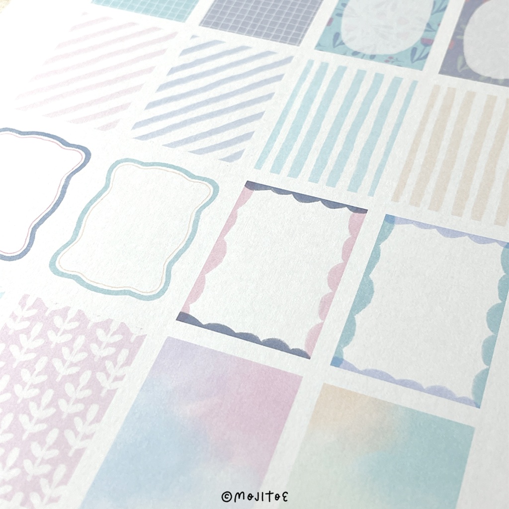 【手帳素材PDF】シズカナウツロイ ミニメモ