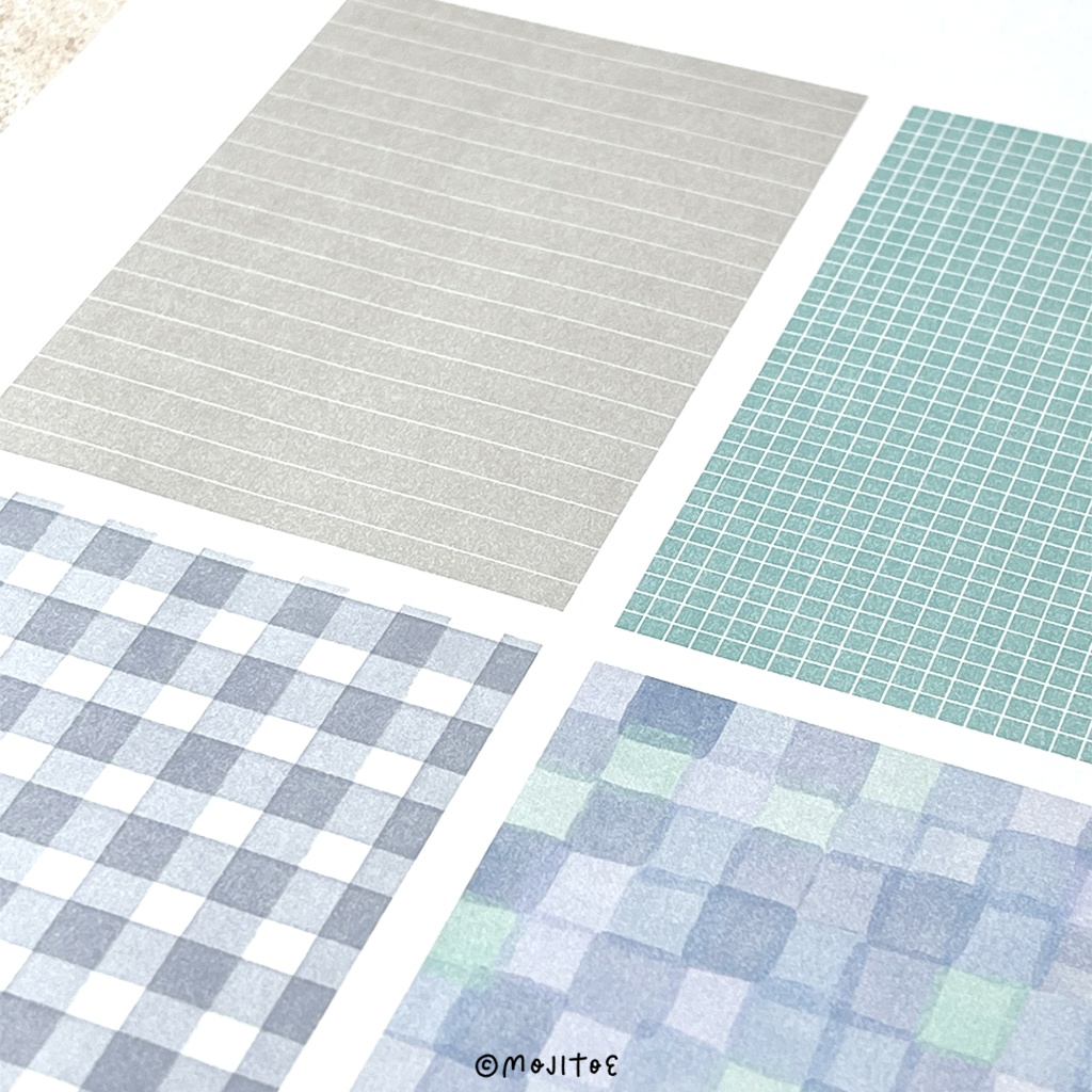 【手帳素材PDF】使いやすいA7サイズメモ 4柄入り