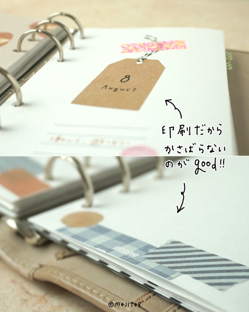 【システム手帳】バイブルサイズ マンスリーカバーページ PDF