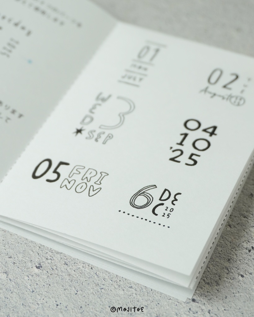 【PDF】30種の日付アイデア 8Pミニブック