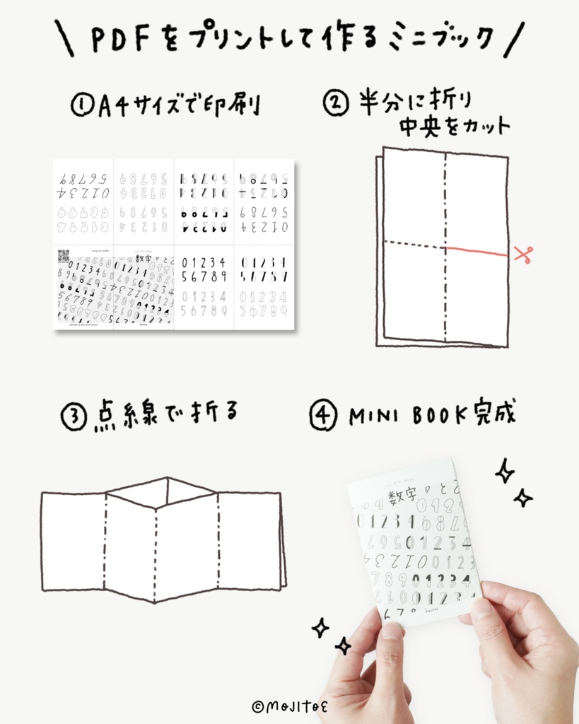 【PDF】毎日使える 数字12種類 アイデアミニブック