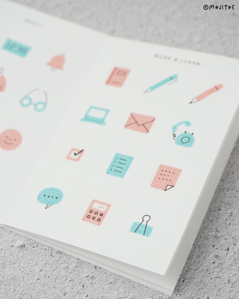 【PDF】手帳イラスト 72点 アイデアミニブック