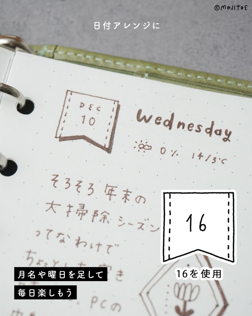 【PDF】数字の飾り 72点 アイデアミニブック
