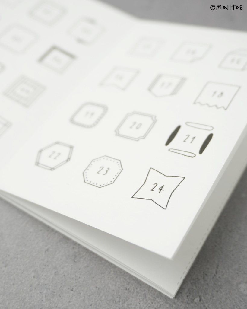 【PDF】数字の飾り 72点 アイデアミニブック