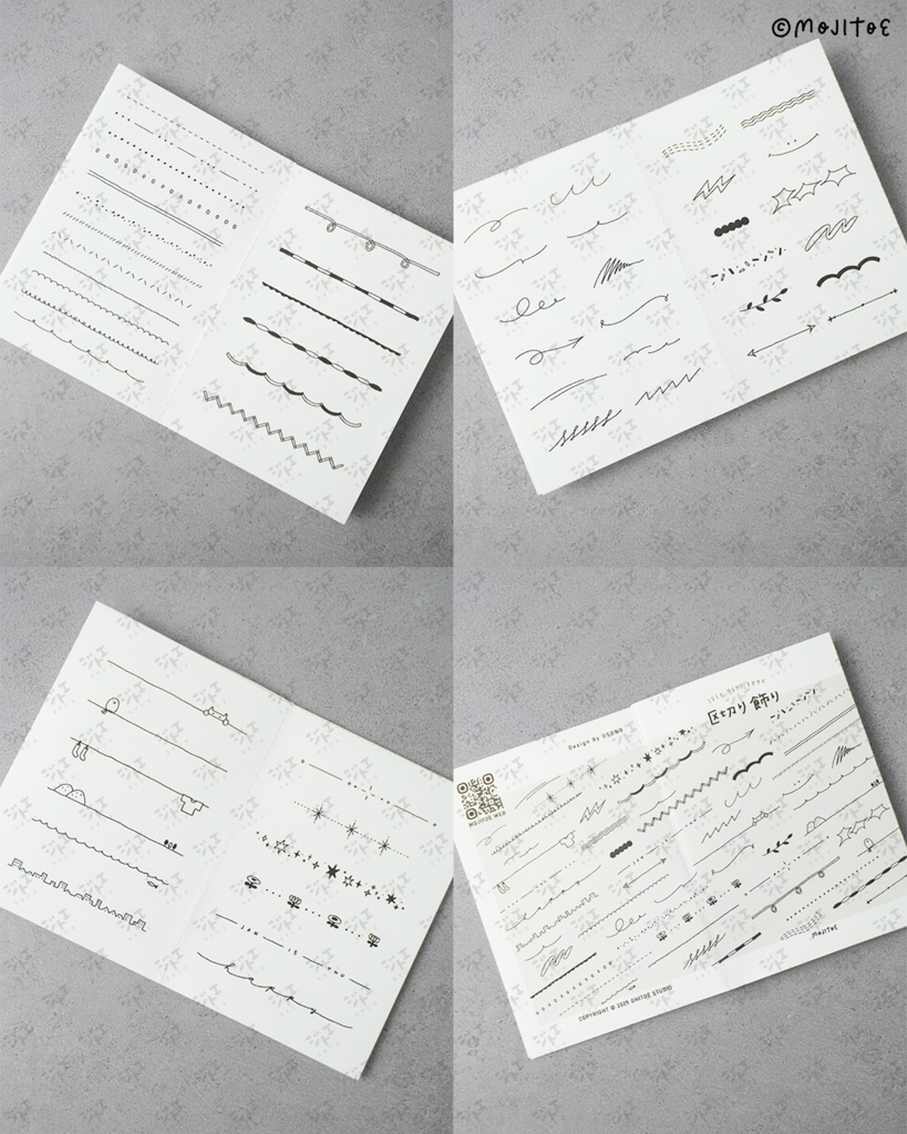 【PDF】区切り飾り 54点 アイデアミニブック