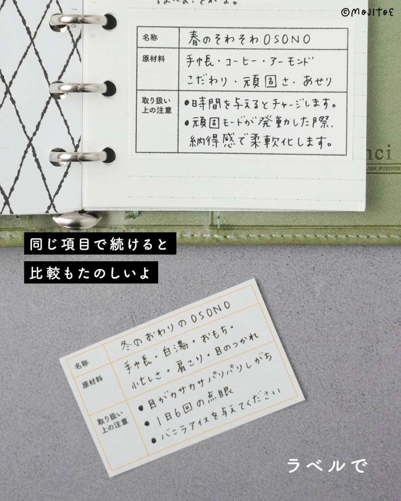 【手帳素材PDF】自分の成分グラフ