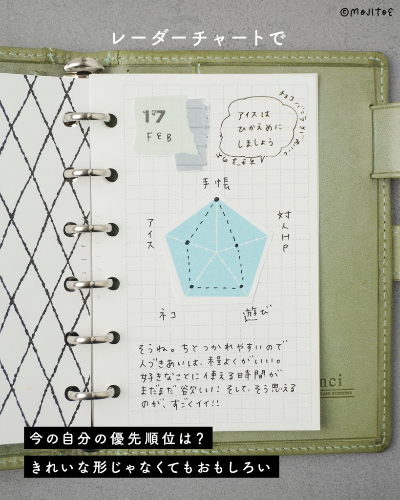 【手帳素材PDF】自分の成分グラフ