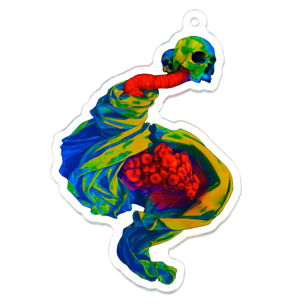 轟く髑髏（サイケデリック）アクリルキーホルダー