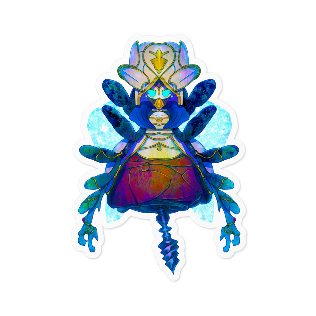 ヒューマノイドインセクト(サイケデリック)ステッカー10cm