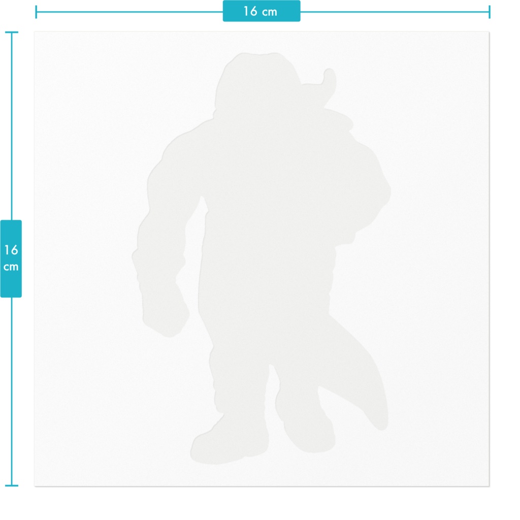 亜人のファイター(モノクロ)ステッカー16cm