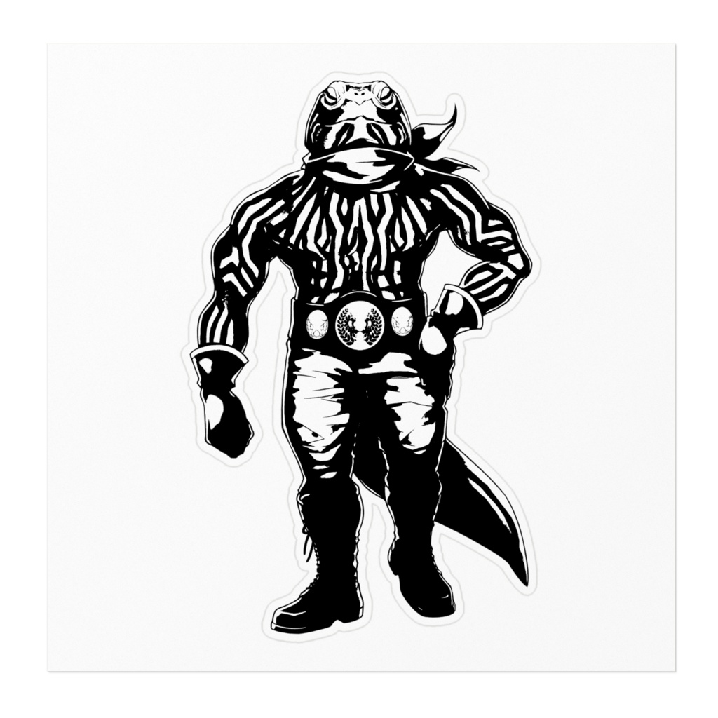 亜人のファイター(モノクロ)ステッカー16cm