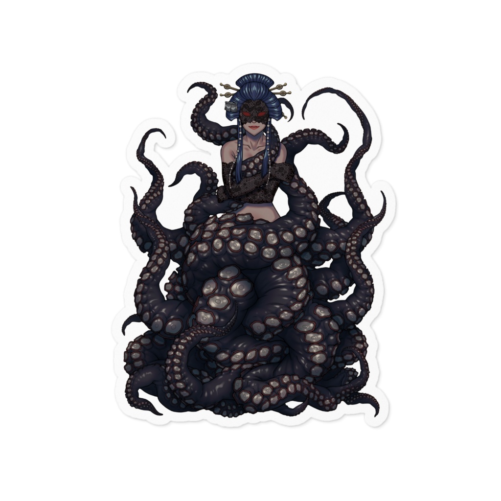 蛸女Bステッカー10cm