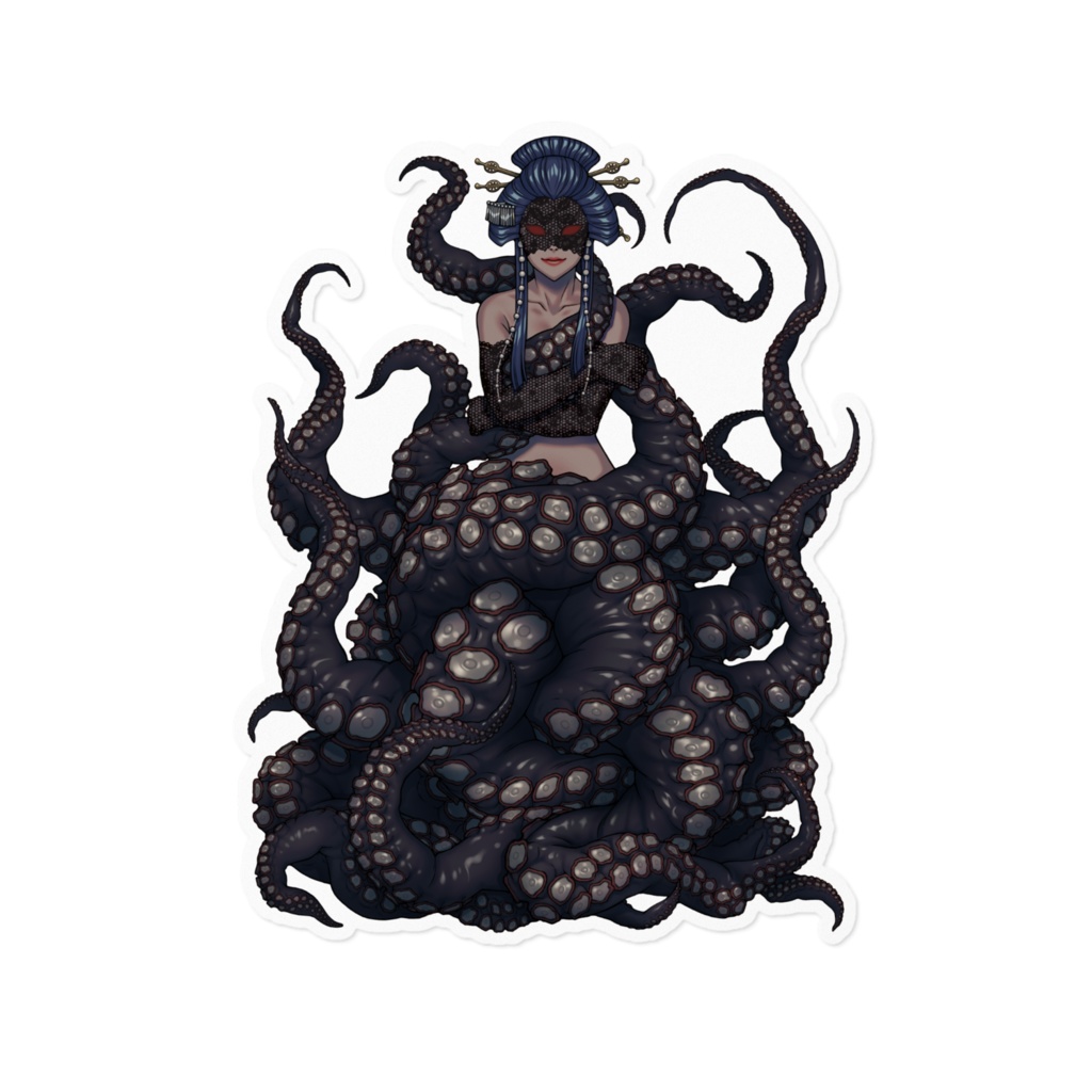 蛸女Bステッカー16cm