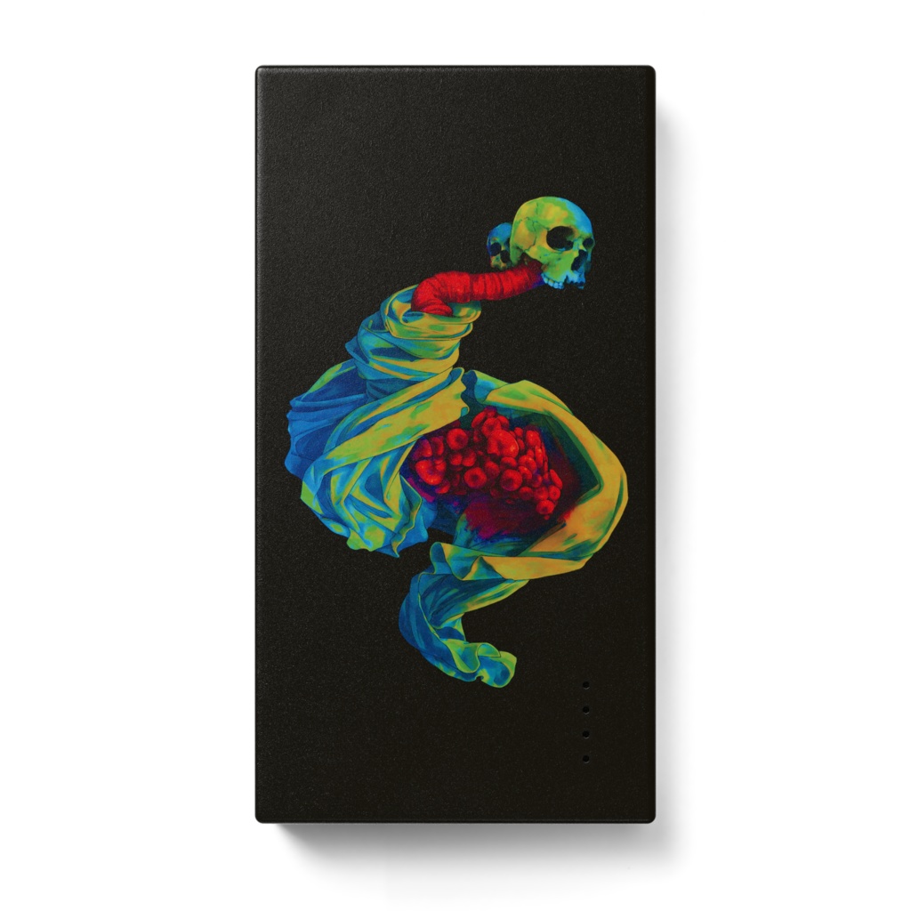 蠢く髑髏(サイケデリック)モバイルバッテリー