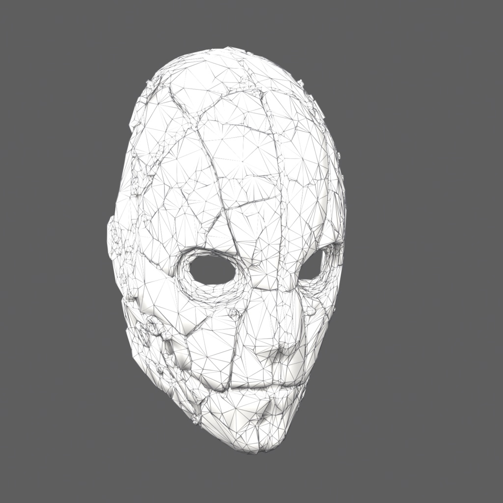 Starfall VR – stitched sci-fi horror face mask【VRChat / PC & Quest / MA】