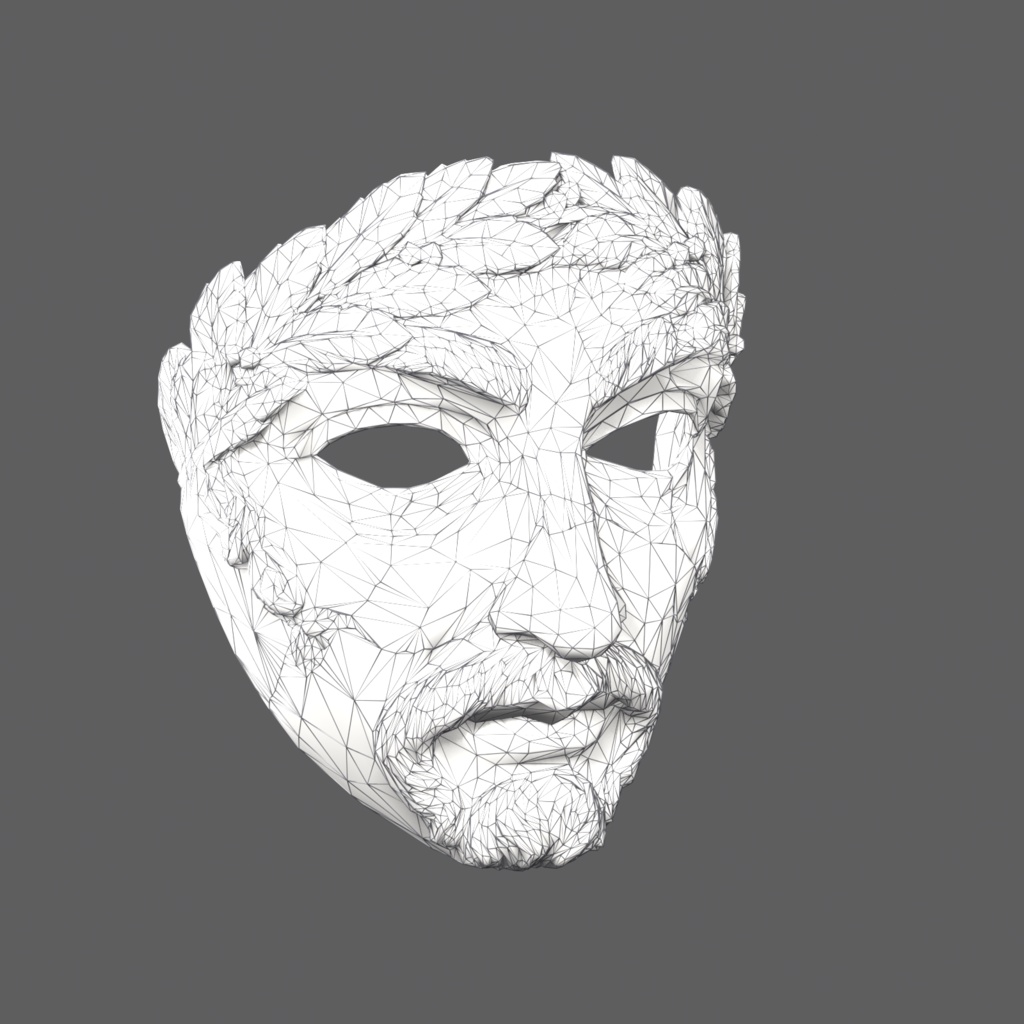 Aurelius Roman VR – laurel-crowned Roman face mask【VRChat / PC & Quest / MA】