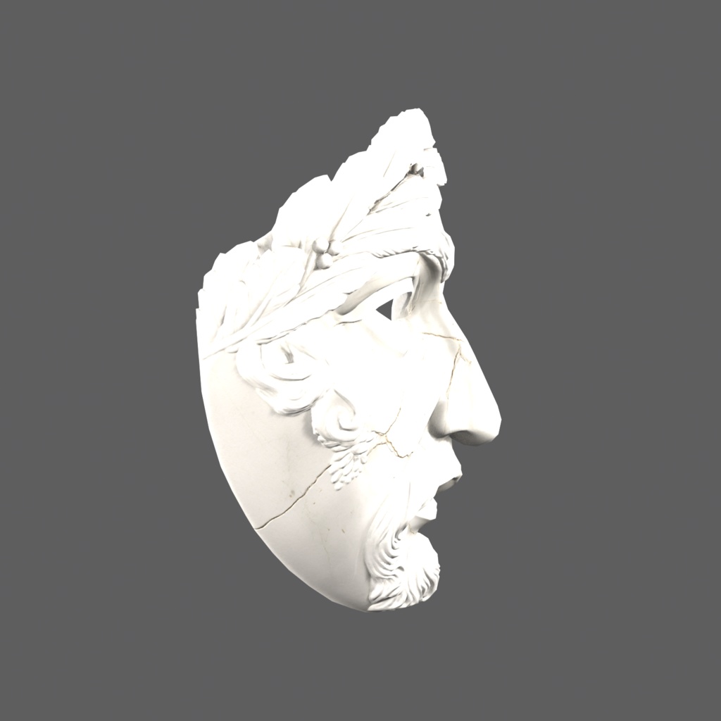 Aurelius Roman VR – laurel-crowned Roman face mask【VRChat / PC & Quest / MA】