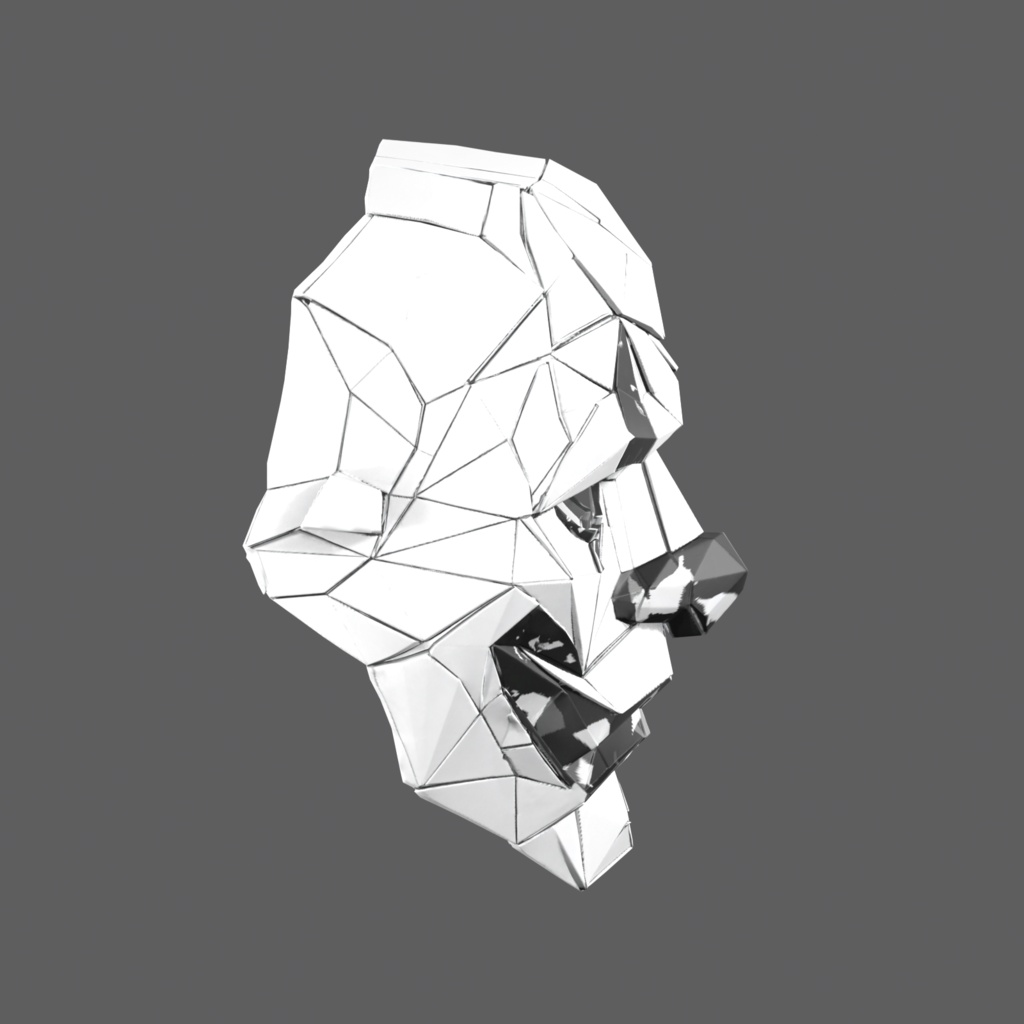 Shatter Clown VR – faceted geometric clown mask【VRChat / PC & Quest / MA】
