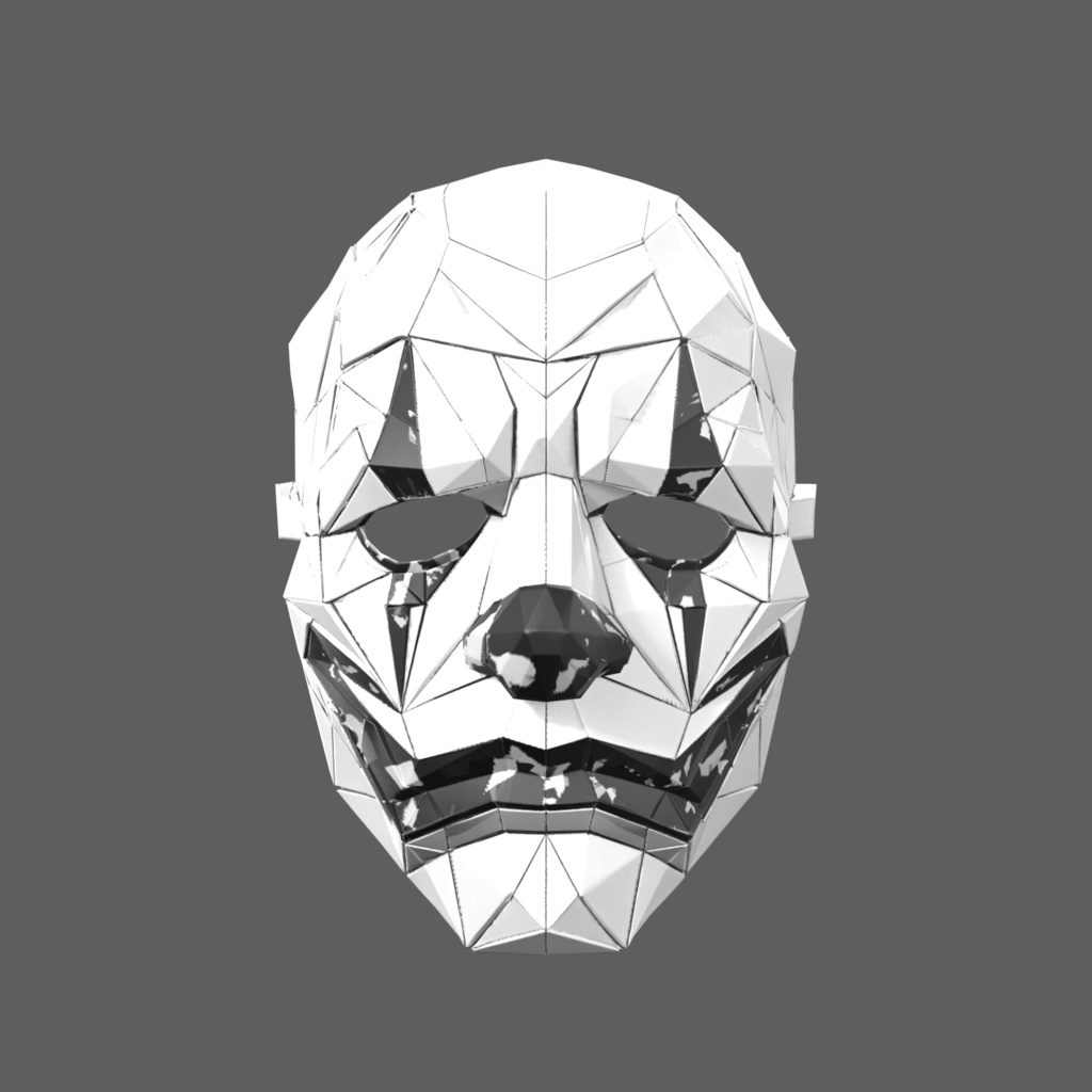 Shatter Clown VR – faceted geometric clown mask【VRChat / PC & Quest / MA】