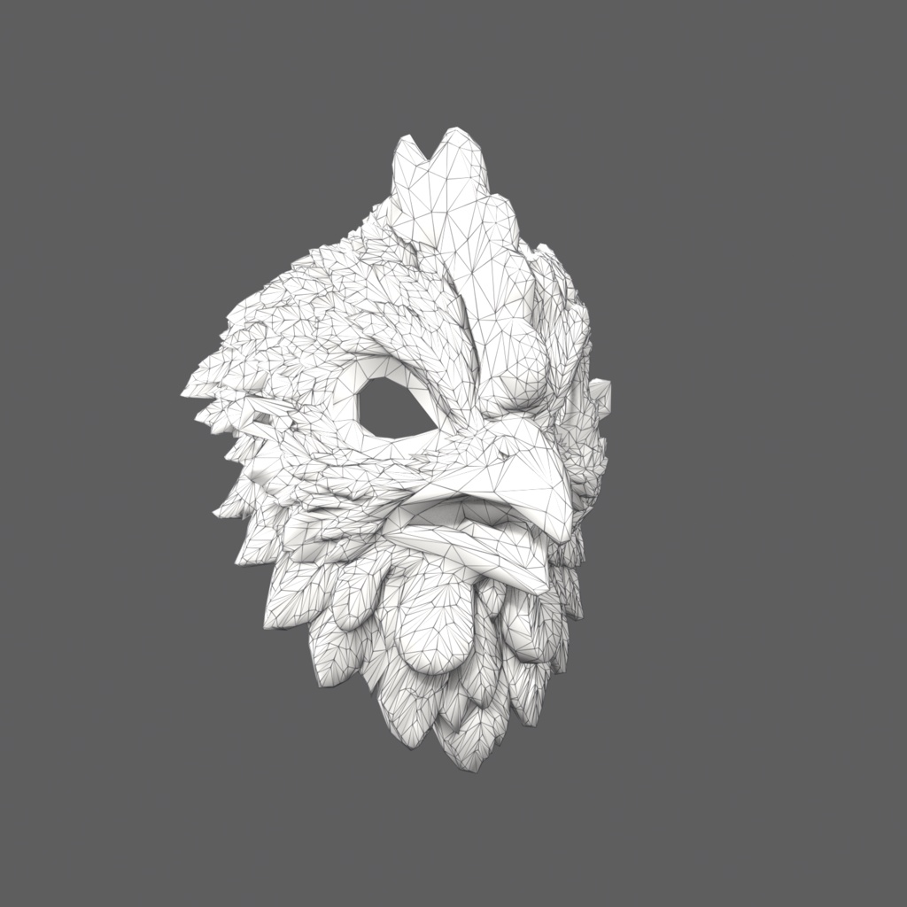 Big Red Rooster VR – loud red rooster mask【VRChat / PC & Quest / MA】