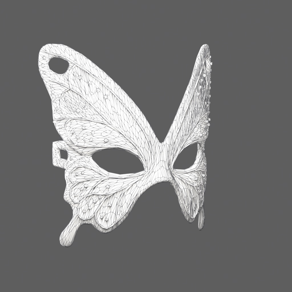 Miss Butterfly VR – purple and gold butterfly eye mask【VRChat / PC & Quest / MA】