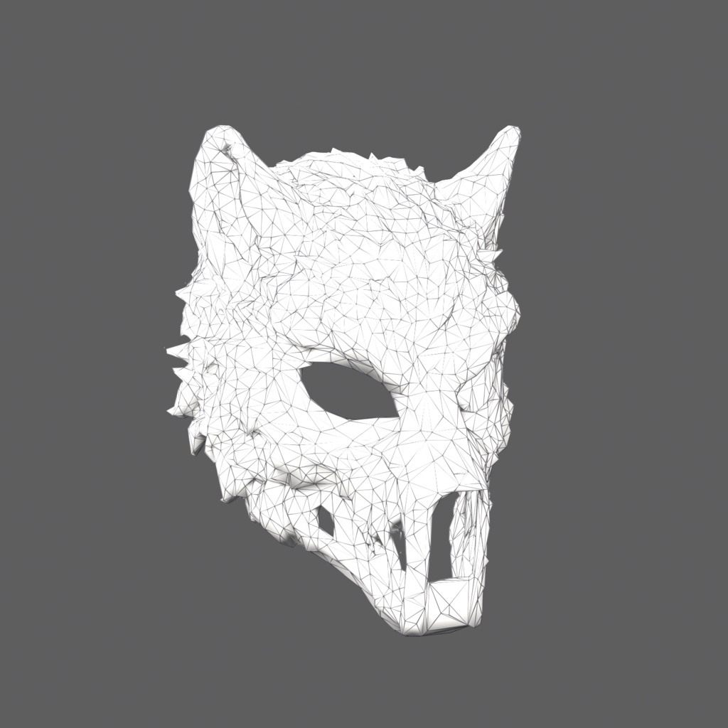 Steampunk Werewolf VR – steampunk werewolf mask with brass muzzle【VRChat / PC & Quest / MA】