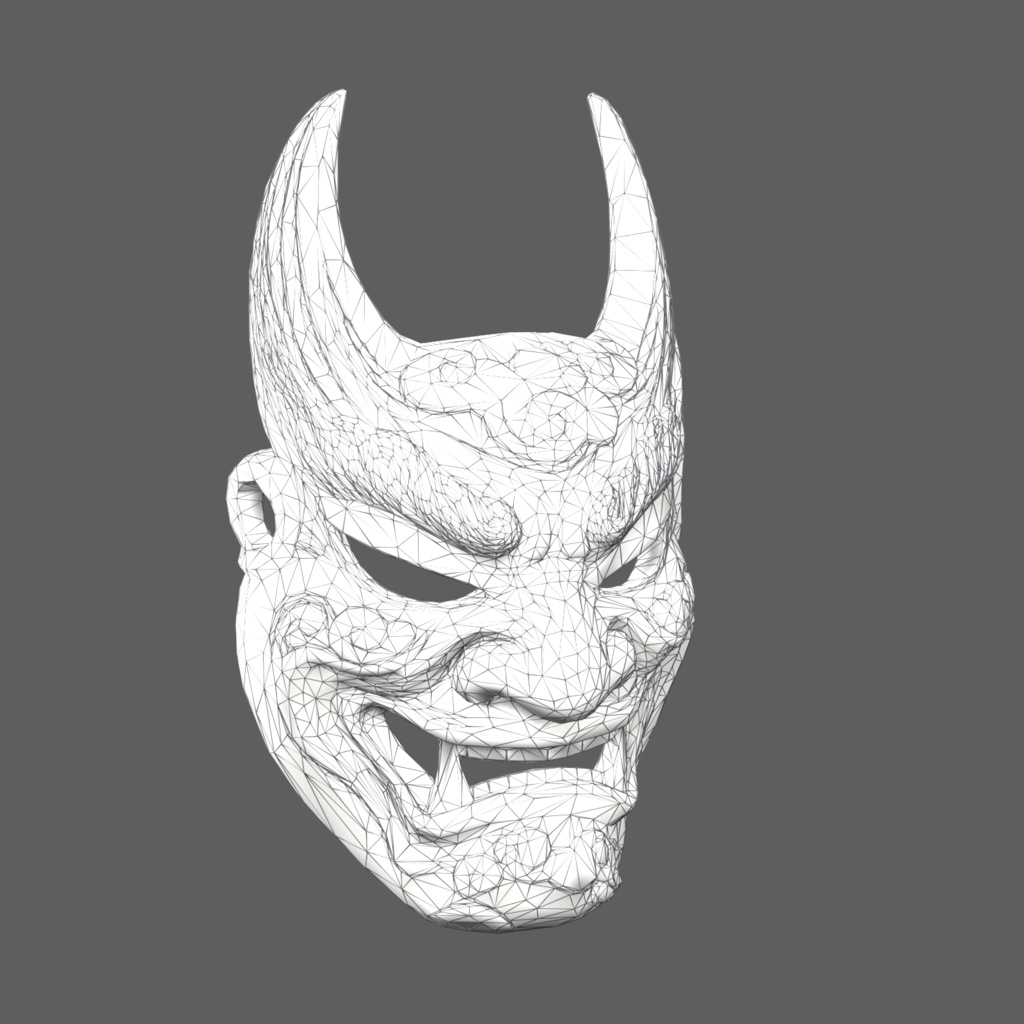 Thunder Oni VR – storm oni mask【VRChat / PC & Quest / MA】