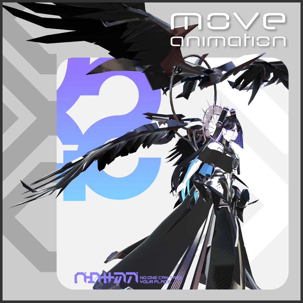 オリジナル3Dモデル『影法師 紫電 大鴉 -オオガラス-』