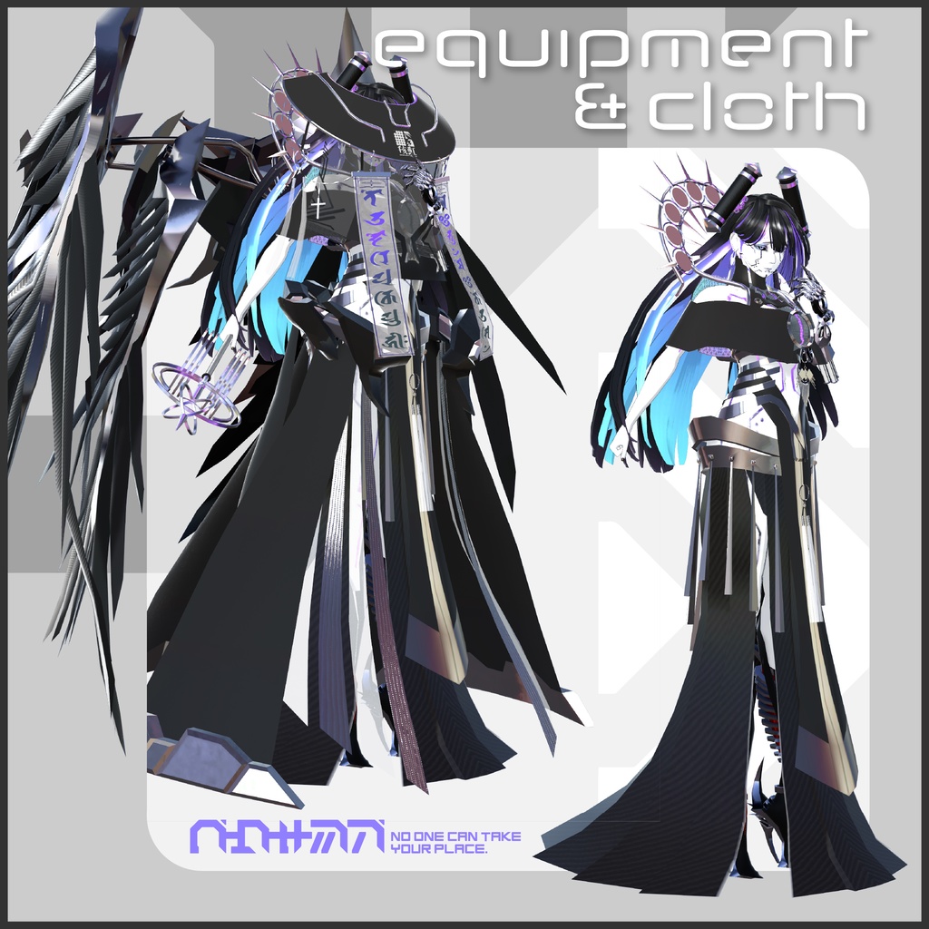 オリジナル3Dモデル『影法師 紫電 大鴉 -オオガラス-』