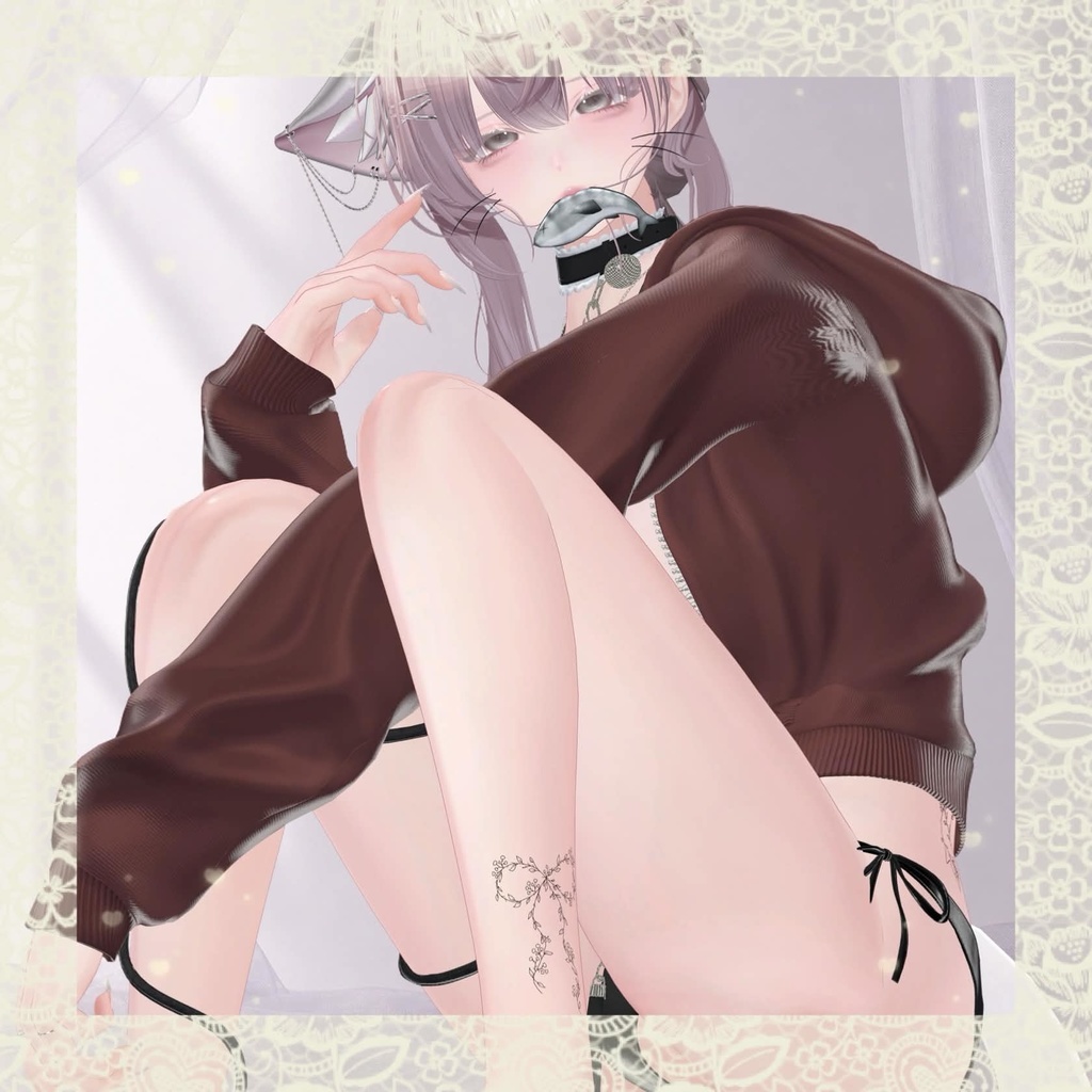 tattoo texture【Gypsophila Ribbon Set】