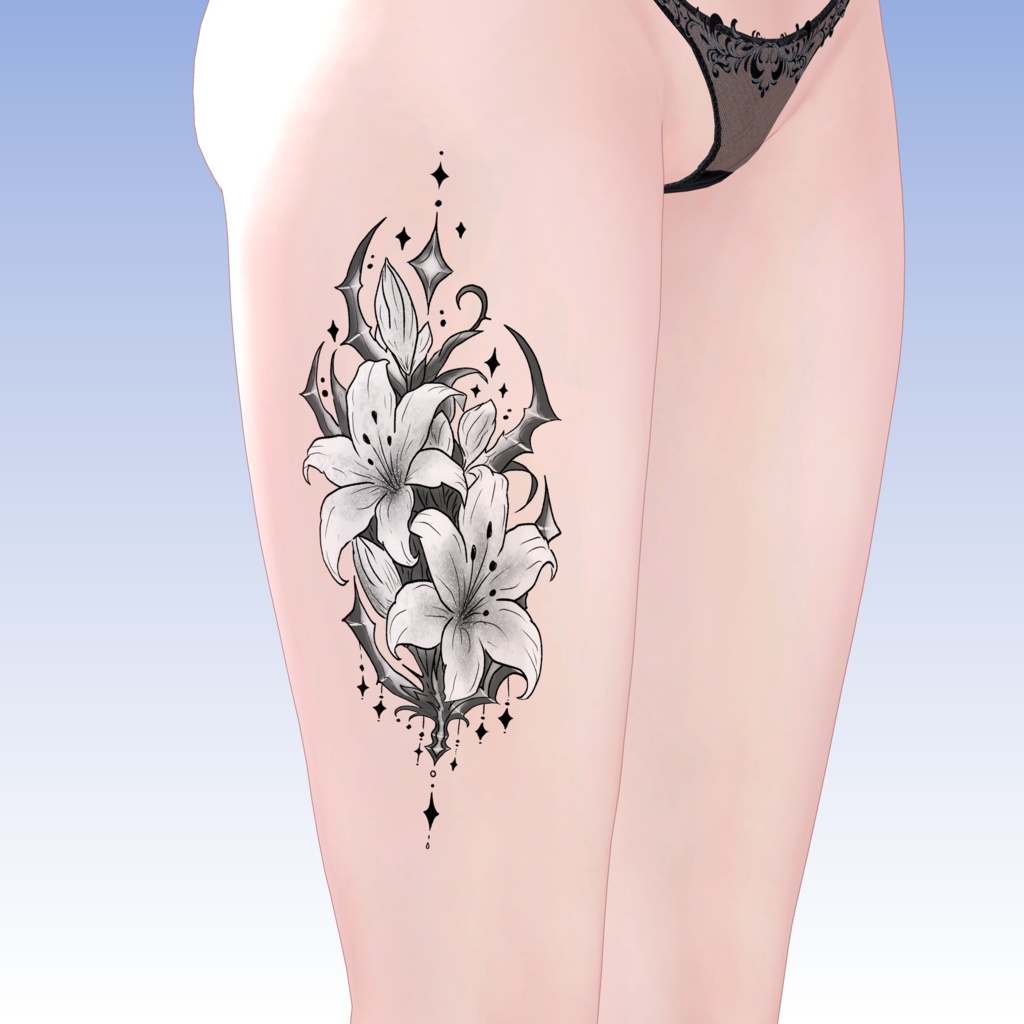 tattoo texture【Astral Lily】- inspired -