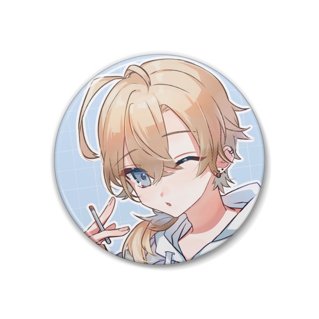 ひもの缶バッチ