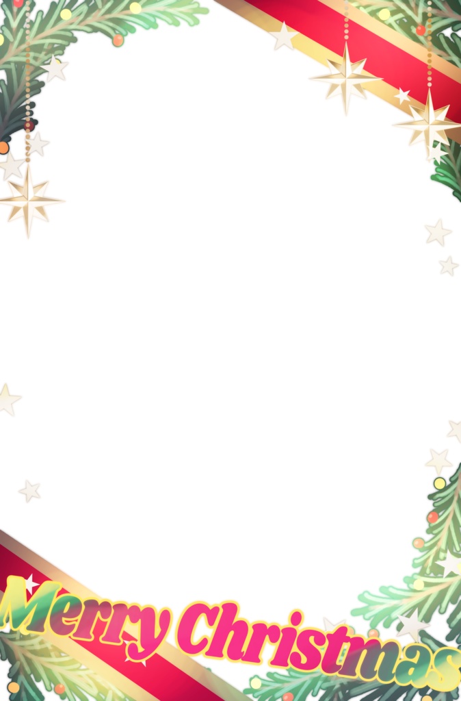 クリスマスフレーム+背景素材