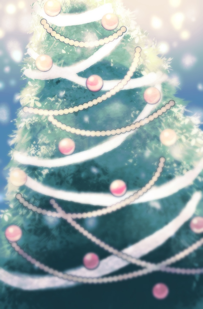 クリスマスフレーム+背景素材