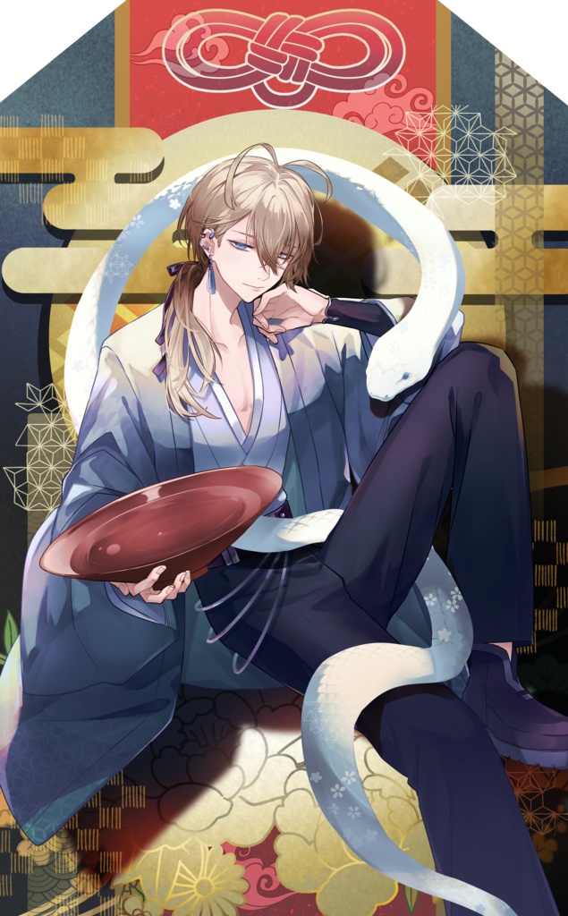 巳年お守り風アクキー