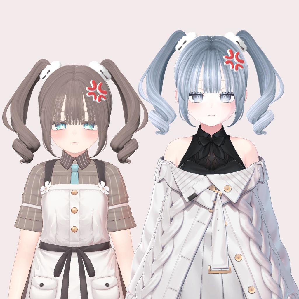 ツインテール Twintails【7アバター対応/VRC Hair】