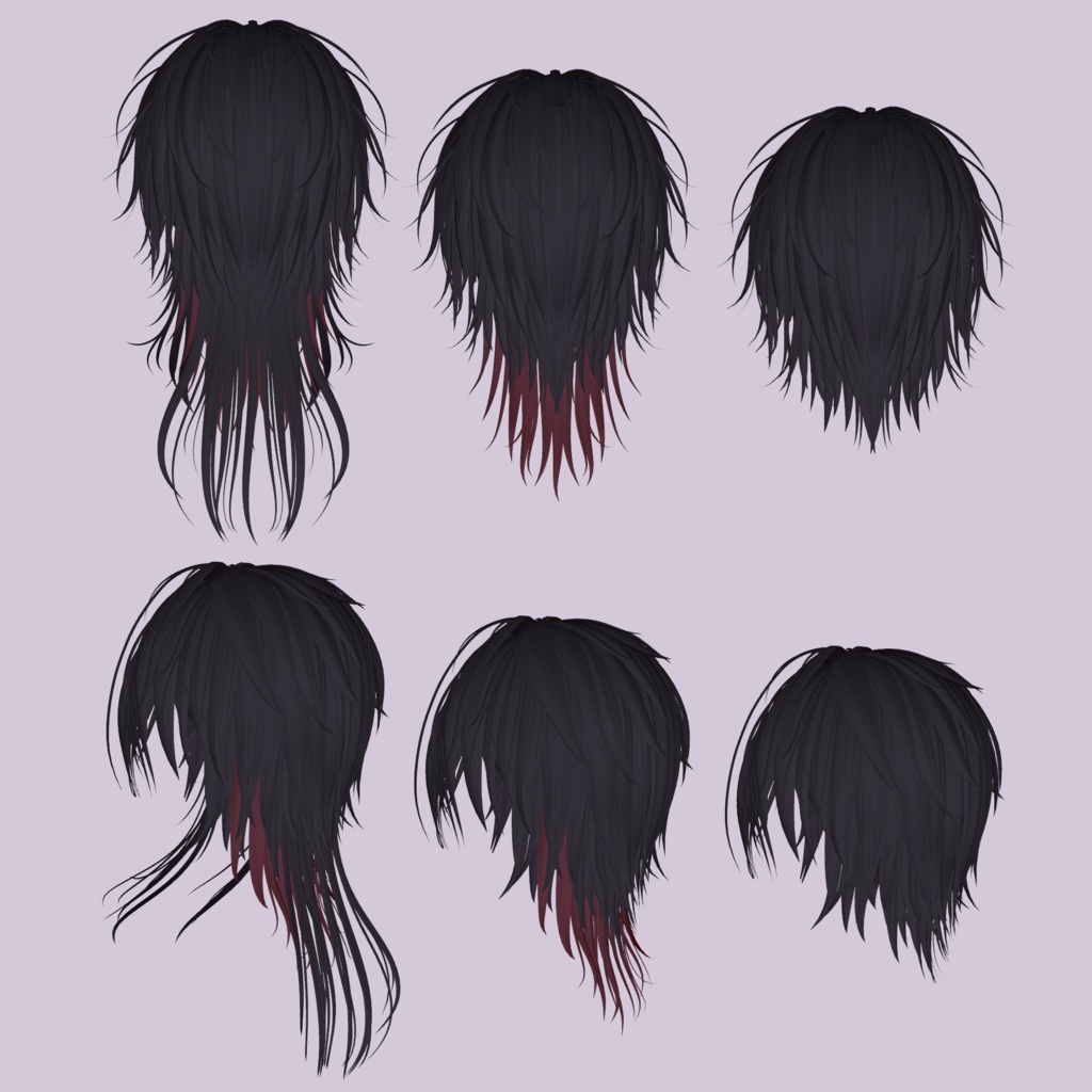 Vhair【10アバター対応/VRC Hair】
