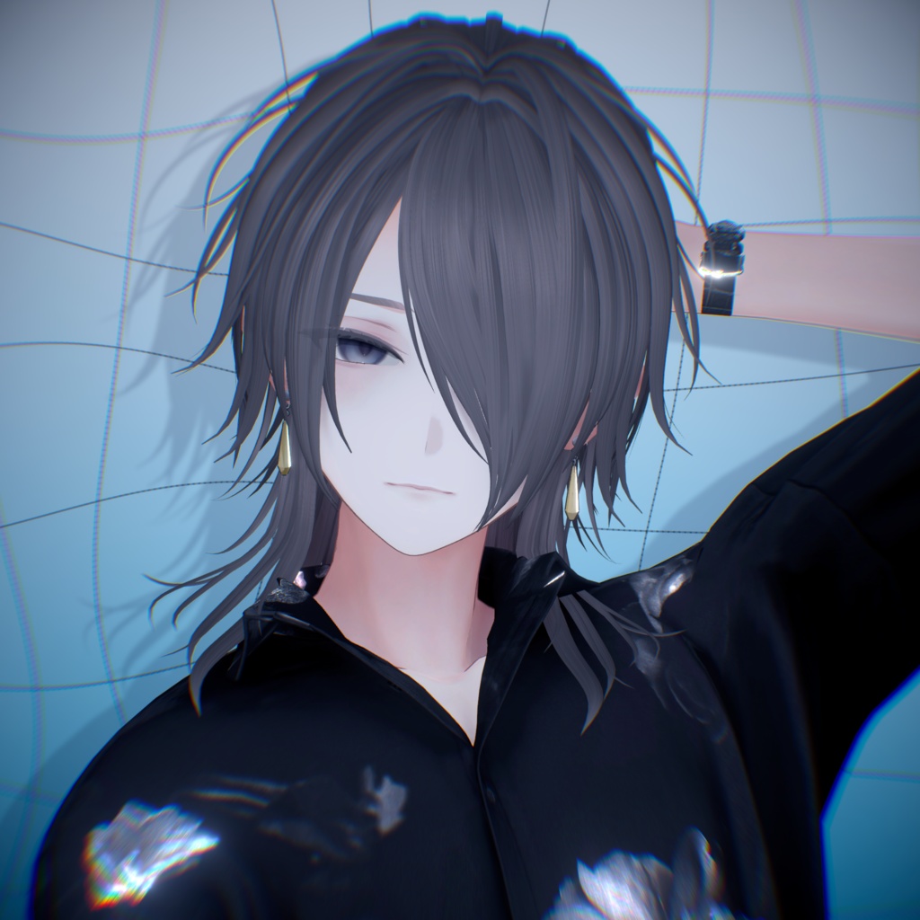 Vhair🆙Alué 追加対応【13アバター対応/VRC Hair】