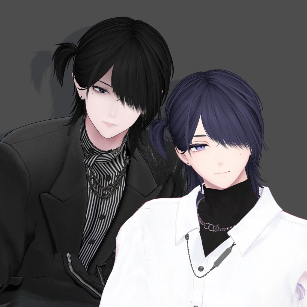 ハーフサイドテール HalfSideTail【9アバター対応/VRC Hair】