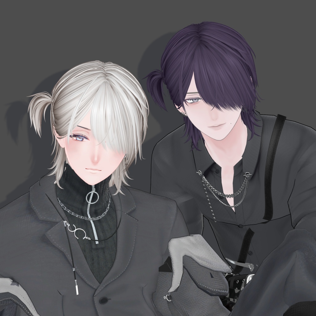ハーフサイドテール HalfSideTail【9アバター対応/VRC Hair】