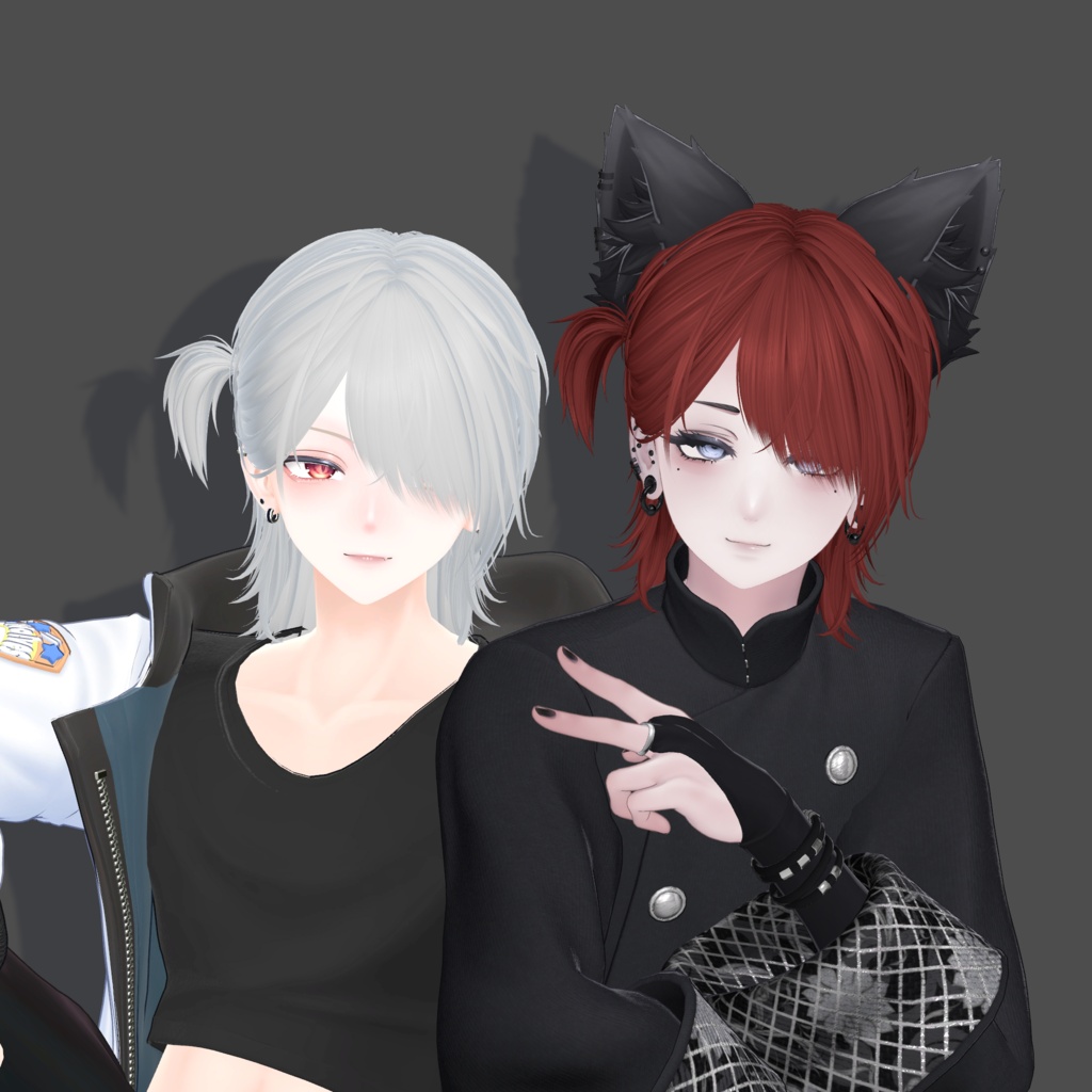 ハーフサイドテール HalfSideTail【9アバター対応/VRC Hair】
